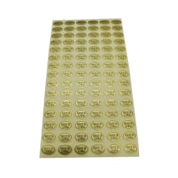 MADE IN CHINA Stickers 500pcs Small Oval 1.3x0.9cm Gold Background Universal Country of Origin