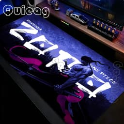 Roronoa Zoro One Piece Anime Black Mouse Pad HD Printing Gaming Mousepad PC Keyboard Carpet Non-Slip Office Non-slip Desk Mat