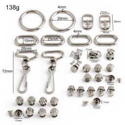 2/5/10Sets Metal Ring Trigger Snap Hook For Shoulder Handbag Strap Bags Adjust Pin Buckles Rivet Puller Slider Locks Accessories