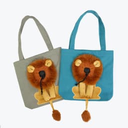 Soft Pet Carriers Lion Design Portable Breathable Bag Cats Dog Carrier Bags Outgoing Travel Pets Handbag with Safety Zippers