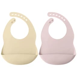 2PCS Toddler Silicone Breastplate Baby Bib Waterproof Solid Color Infant Bibs Newborn Feeding Burp Cloth Drooling Scarf