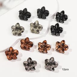 12/24/Pcs Mini Flower Hair Claw Clips Pack for Women Girl Cute Hair Accessories Creaseless Styling for Bangs Tiny Hair Styling