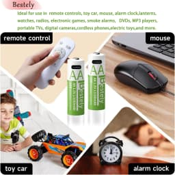 New Rechargeable1.5V AA 13600mAh+AAA 6800mAh Lithium Battery,USB Fast Charging Li-ion Battery , 2000 Cycles with USB- C Cable