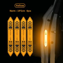 Car Door Reflective Stickers Night Safety Warning Tape Door Stickers Decorative Stickers Car Reflective Strip Car Accessories