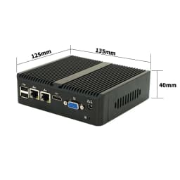 Fanless Industrial Mini PC J6412 J4125 12th Gen N100 N150 2*LAN RS232 HD VGA Win10/11 Linux Ubuntu WIFI Desktop Computer Home PC