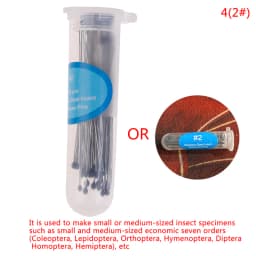 100 Pcs Insect Pins Specimen Needle Stainless Steel with Plastic Box for School Lab Entomology Body Dissection Insect Needle