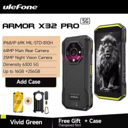 Ulefone Armor X32 Pro 5G Rugged Phone 8GB+256GB 6.56'' Android 14 Night Camera 64MP 6050mAh Dimensity 6300 NFC Smartphone