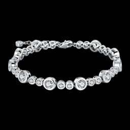 2026 Valentine New 925 Silver Pink Bow Full Diamond Bracelet Original 17-20CM Fit DIY Charm Women Birthday Jewelry Gifts