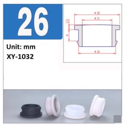 Black Silicone Rubber Snap-on Grommet Hole Plugs End Caps Bung Wire Cable Protect Bush 4.5mm-30mm