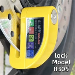 Waterproof Motorcycle Alarm Lock Bike Security Anti-theft Lock Motorbike Mountain Bike Disc Brake Lock + Bag + 1.5m Reminder Rop