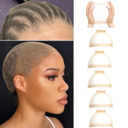 Wholesale HD Wig Caps High Quality Transparent HD Hair Nets Weave Nylon Stretchy Lace Front Wig Cap for Women Men Light Brown