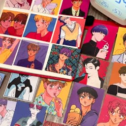 30pcs Handbook Stickers Comics Korean Boy Handbook Character Stickers Diary Album Decorative Junk Journal Cute
