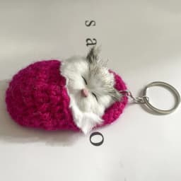 Simulation Mini Cat Keychain Cute Plush Cats With Sound Children Birthday Gifts Creative Imitation Cat Ornaments Bag Decoration