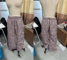 Elegant Printed Cotton Jacket Trouser Women's Set Hooded Thicken Zipper Coat Straight Pants Loose Lady 2026 Winter Autumn Suit