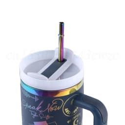 40oz Vacuum Insulated Car Mug Thermal Coffee Car Cup with Straw Stainless Steel Vacuum Insulated Tumbler for Sports Outdoor Tour