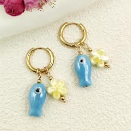 Cute Octopus Earrings Creative Glass Octopus Long Drop Earrings Unqiue Marine Series Design Earrings Wholesale Custom Packaging