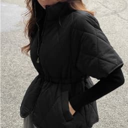 Korean Style Cotton Vest Jacket Quilted Diamond Pattern Women's Fashionable Outerwear Winter Season Ladies Premium Cotton Coat