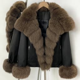 OFTBUY New Winter Duck Down Women Real Fox Fur Collar Parka Female Natural Fur Puffer Jacket Fur Cuffs Casual Coat Outerwear