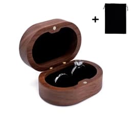 Personalized Custom Wooden Wedding Ceremony Ring Box Clear Personalized Engraved Engagement Proposal Holder Bridal Gift For Her