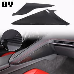 For Chevrolet Corvette C8 2020-2024 Car Accessory ABS Carbon Fiber Car Console Gear Shift Panel Cover door armrest Trim Sticker
