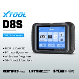XTOOL D8S V2.0 Automotive Diagnostic Tool Online ECU Coding Topology Map Key Programming Car Scanner with 42+ Resets FCA CAN FD