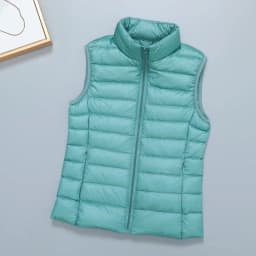 Slim Women Down Vests Spring Autumn Ultra Light Coat Sleeveless Duck Down Coat Stand-up Collar Waistcoat Portable Vest Female