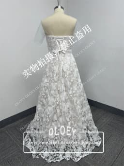 OLOEY Elegant Full Lace A Line Korea Wedding Dresses Sweetheart Floor Length Bridal Gowns Corset Back Photo Shoot Customized