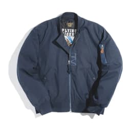Maden Retro MA1 Bomber Jacket Thickened Splicing Baseball Flight Coat with Inner Pocket for Men's Winter Cotton Padded Jacket