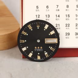 New 1Pc Vintage 3 Stars Watch Dial DIY Parts Dual Calendar Literal Men's Watch Accessories For 46941/46943 Movement