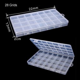 1/5Pc Multifunctional Clear Plastic Organizer Box with Grids Container Craft Storage for Beads Organizer Art DIY Jewelry