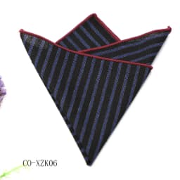 Solid Striped Brown Pocket Square 23CM Cotton Men's Suit Handkerchief Groom Host Hanky Wedding Party Chest Tie Suit Accessories