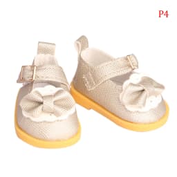 14inch PU Leather Bow Doil Doll Mini Shoes 5cm Sequin Wear For 20cm Toys American Dolls Girl's Gift