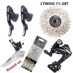 LTWOO R7 2x10 Speed Road Groupset R7 Shifter Lever Rear Derailleurs 11-25/28/32T flywheel X10 Chain with for tiagra 4700 R3000