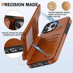Wallet RFID Blocking Layer Protect Anti-Theft Magnetic Leather Case For iPhone 16e 16 Pro Max 15 Plus 14 13 12 11 SE2 XS XR 8 7