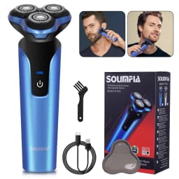4-Blade Electric Shaver Washable Digital Display Reciprocating Home Use Beard Razor for Men Facial Hair Trimmer