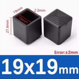 Black Square Chair Leg Caps PVC Non-slip Table Foot Dust Cover Socks Floor Protector Pads Pipe Plugs
