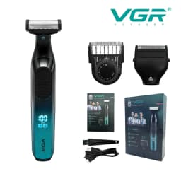 VGR Shaver Electric Razor Portable Dual Sided Trimmer Shaving Machine LED Display Beard Trimmer Travel Lock Shaver for Men V-361
