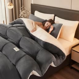 Luxury Comforter Reversible Ultra Plush All-Season Duvet Insert Machine Washable for Bedroom Dorm Hotel Solid Color (Comforter Only)