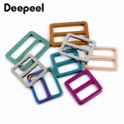 5Pcs 20-38mm Metal Ring Buckle Tri-Glide Slider Clasp Webbing Bag Strap Adjust Hooks Dog Leash Loops DIY Hardware Accessories