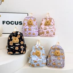 Cute Cartoon Capybara Backpack Plush Large Capacity School Bags Simple Pattern Book Bag Kawaii GirlSchool Backpack Mochila Mujer