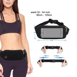 Running Waist Bag for Phone Lightweight Waterproof Adjustable Cycling Belt Pouch Reflective Strip Invisible Sports Fanny Pack