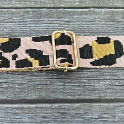 Fashionable Leopard Print Shoulder Strap with Adjustable Luggage Replacement Strap, Convenient Luggage Accessories