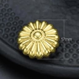 High-End Brass Wallet Buckle Leather Decorative Studs Brass Chrysanthemum Studs Belt Buckle Decoration Pure Copper Hardware