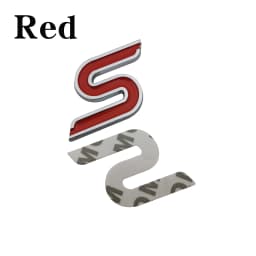 3D Metal S Front Grille Chrome Emblem Badge Car Stickers Decals for Ford Focus Fiesta Ecosport Kuga Mondeo Everest Car Styling