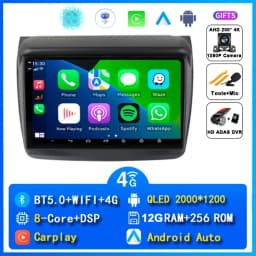For Mitsubishi Pajero Sport 2 2008 - 2016 L200 Triton 2006 - 2014 Android 16 Car Radio Multimedia Video Player GPS CarPlay