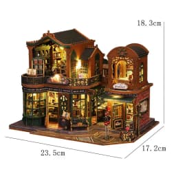 DIY Wooden Miniature Building Kits 3D Puzzles Castle Casa Doll Houses With Furniture Lights Dollhouses For Friends Birthday Gift