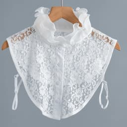 Female Lace Detachable Collar Vintage Solid Fake Collar Lapel Blouse Top Adjustable Women Clothes Ladies False Collar