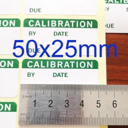 CALIBRATION BY DATE DUE TESTED INITIALS Inspection Record Label Writable Paper Sticker Office Factory Product Audit Check Tag
