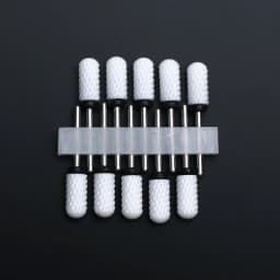 10pcs Ceramic Nail Drill Bits Set Milling Cutter for Electric Manicure Bit Flame Corn Files Pedicure Machine Polish Accesoires