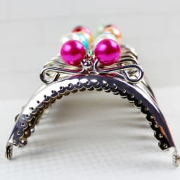 10PCS Super Cute 8.5CM Silver Pearl Bead Metal Purse Frame Kiss Clasp Diy Bag Accessory